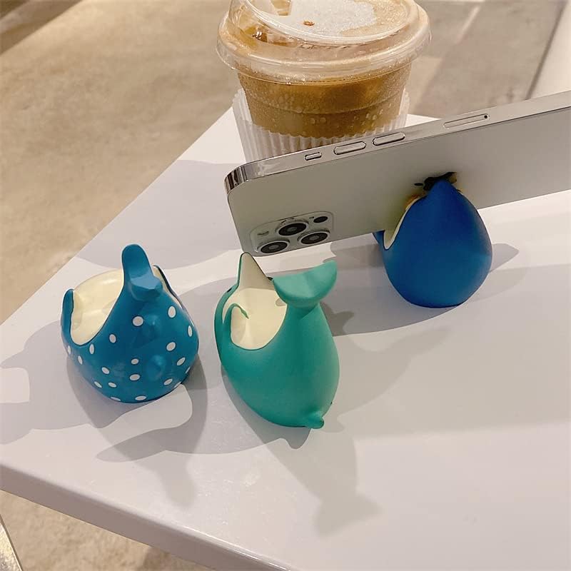 JCSMARTEC Cute Dolphin Shark Whale Phone Holder, Resin Funny Creative Animal Desk Phone Stand Mount Free Your Hands Lovely Office Decor (Dolphin Design) - Image 1
